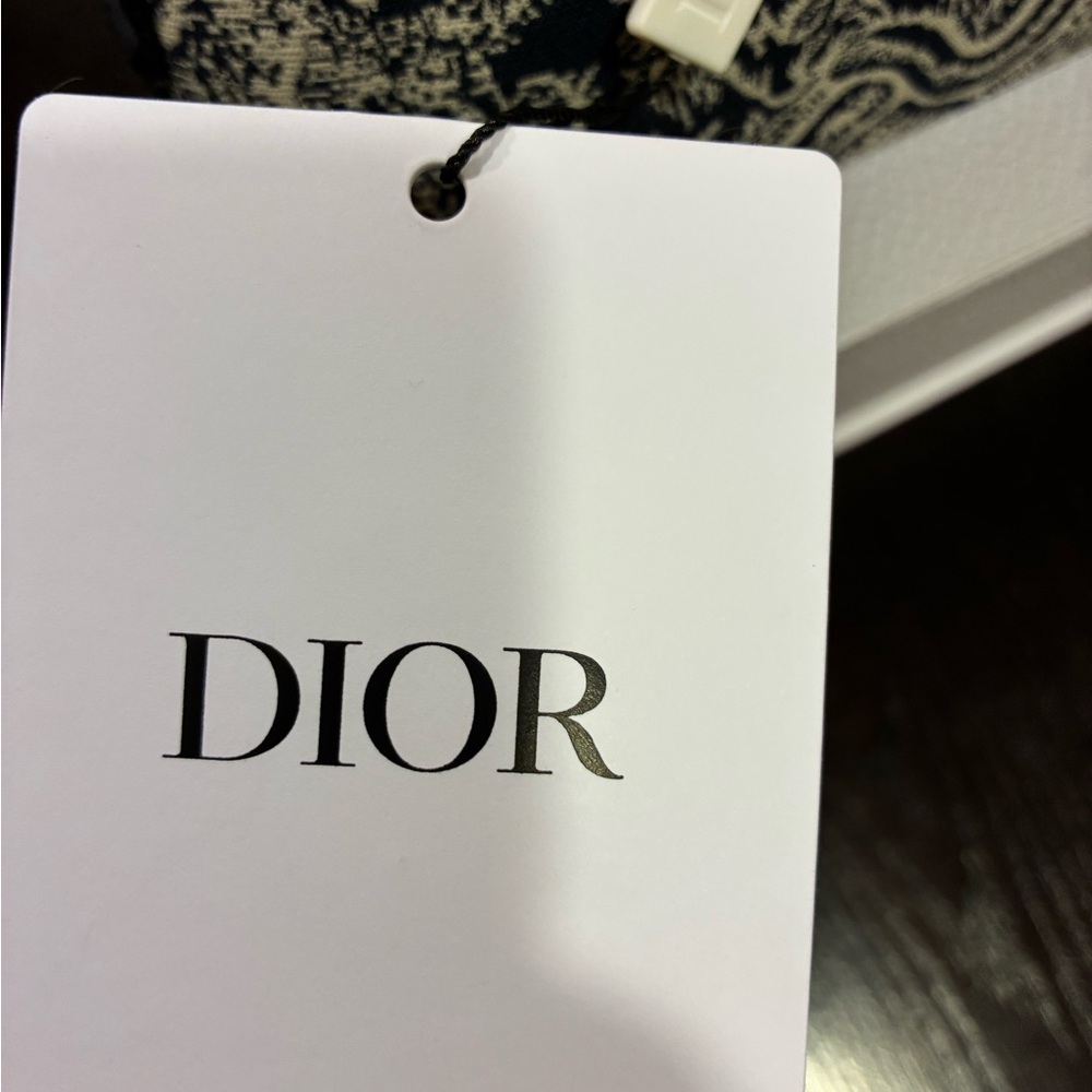 Authentic Christan Dior Navy and White Pouch - Picture 5 of 12